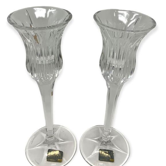 Mikasa Icicles Crystal Candlestick Holders Set of 2 NWT - Picture 5 of 7